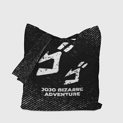 Сумка-шопер JoJo Bizarre Adventure с потертостями на темном фо, цвет: 3D-принт