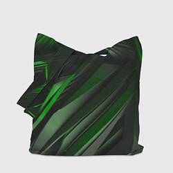 Сумка-шопер Green black abstract, цвет: 3D-принт