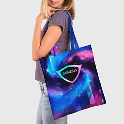 Сумка-шопер Genesis неоновый космос, цвет: 3D-принт — фото 2