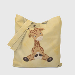 Сумка-шопер Малыш жираф, цвет: 3D-принт