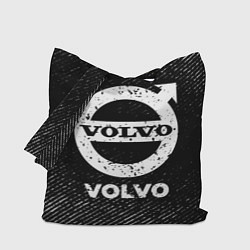 Сумка-шопер Volvo с потертостями на темном фоне, цвет: 3D-принт