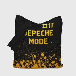 Сумка-шопер Depeche Mode - gold gradient: символ сверху, цвет: 3D-принт