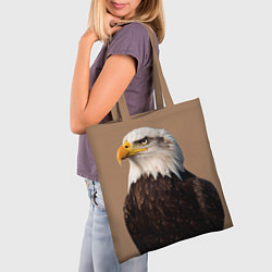 Сумка-шопер Белоголовый орлан птица, цвет: 3D-принт — фото 2