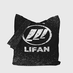 Сумка-шопер Lifan с потертостями на темном фоне, цвет: 3D-принт