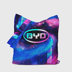 Сумка-шопер BYD неоновый космос, цвет: 3D-принт