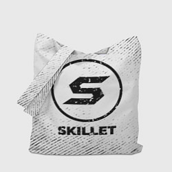 Сумка-шопер Skillet с потертостями на светлом фоне, цвет: 3D-принт