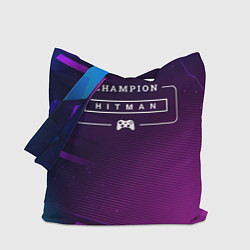 Сумка-шопер Hitman gaming champion: рамка с лого и джойстиком, цвет: 3D-принт