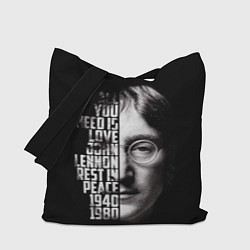 Сумка-шопер Джон Леннон легенда, цвет: 3D-принт