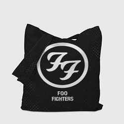 Сумка-шопер Foo Fighters glitch на темном фоне, цвет: 3D-принт
