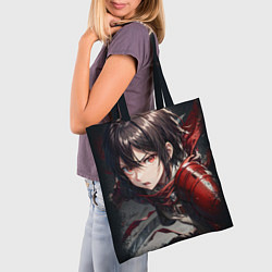 Сумка-шопер Сердитая боевая девушка аниме, цвет: 3D-принт — фото 2