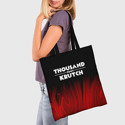 Сумка-шопер Thousand Foot Krutch red plasma, цвет: 3D-принт — фото 2