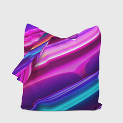 Сумка-шопер Неоновые объемные полосы, цвет: 3D-принт