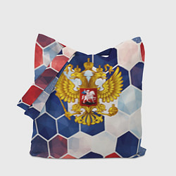 Сумка-шопер Герб России объемные плиты, цвет: 3D-принт