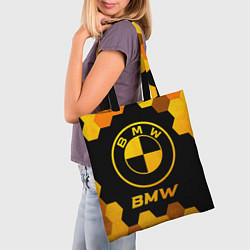 Сумка-шопер BMW - gold gradient, цвет: 3D-принт — фото 2