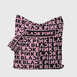 Сумка-шопер Blackpink - pink text, цвет: 3D-принт