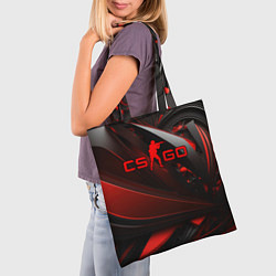 Сумка-шопер CS GO red and black, цвет: 3D-принт — фото 2
