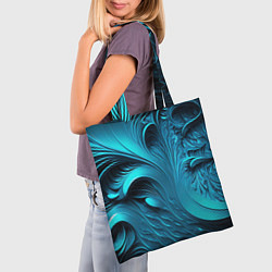 Сумка-шопер Неоновые объемные узоры, цвет: 3D-принт — фото 2