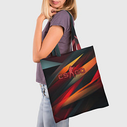 Сумка-шопер CS GO abstract logo, цвет: 3D-принт — фото 2