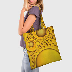Сумка-шопер Желтая объемная текстура, цвет: 3D-принт — фото 2