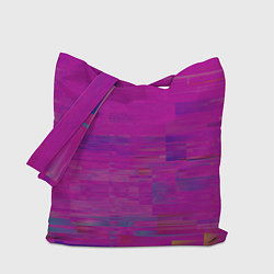 Сумка-шопер Фиолетово византийский глитч, цвет: 3D-принт