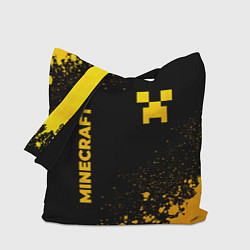 Сумка-шопер Minecraft - gold gradient: надпись, символ, цвет: 3D-принт