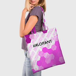 Сумка-шопер Valorant pro gaming: символ сверху, цвет: 3D-принт — фото 2