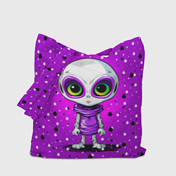 Сумка-шопер Alien - purple color, цвет: 3D-принт