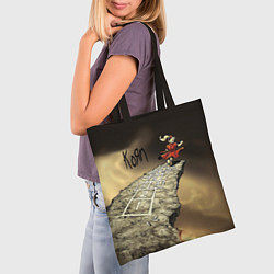 Сумка-шопер Korn обложка альбома Follow the Leader, цвет: 3D-принт — фото 2