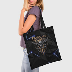 Сумка-шопер Baldurs Gate 3 black blue, цвет: 3D-принт — фото 2