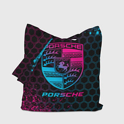 Сумка-шопер Porsche - neon gradient, цвет: 3D-принт