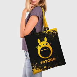 Сумка-шопер Totoro - gold gradient, цвет: 3D-принт — фото 2