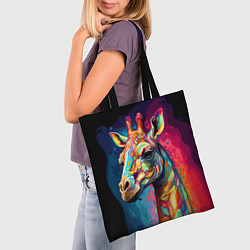 Сумка-шопер Психоделический жираф, цвет: 3D-принт — фото 2