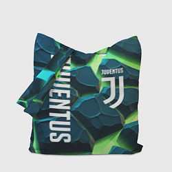 Сумка-шопер Juventus green neon, цвет: 3D-принт