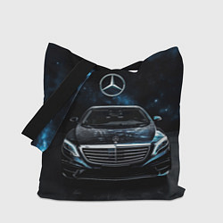 Сумка-шопер Mercedes Benz space background, цвет: 3D-принт