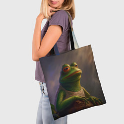 Сумка-шопер Натуральная лягушка Пепе, цвет: 3D-принт — фото 2