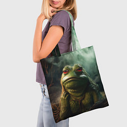 Сумка-шопер Большая жаба Пепе, цвет: 3D-принт — фото 2
