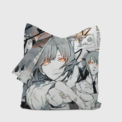 Сумка-шопер Макима Дэндзи человек-бензопила, цвет: 3D-принт