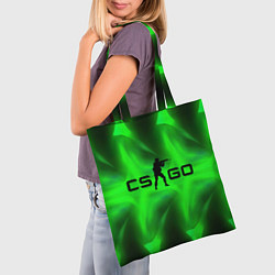 Сумка-шопер CSGO green logo, цвет: 3D-принт — фото 2