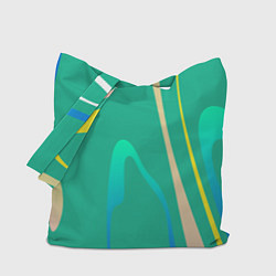 Сумка-шопер Абстрактное изображение, линии, цвет: 3D-принт