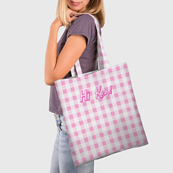 Сумка-шопер Hi Ken - фраза и костюм Барби, цвет: 3D-принт — фото 2
