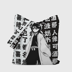 Сумка-шопер Рукия и иероглифы - Блич, цвет: 3D-принт