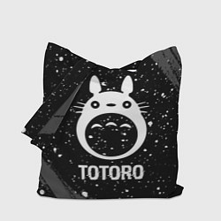 Сумка-шопер Totoro glitch на темном фоне, цвет: 3D-принт