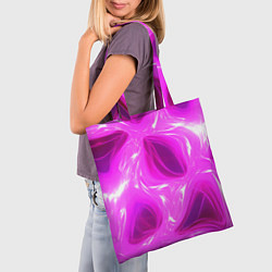 Сумка-шопер Обтекаемый розовый, цвет: 3D-принт — фото 2