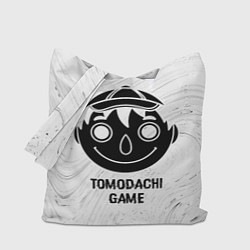 Сумка-шопер Tomodachi Game glitch на светлом фоне, цвет: 3D-принт