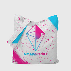 Сумка-шопер No Mans Sky neon gradient style, цвет: 3D-принт