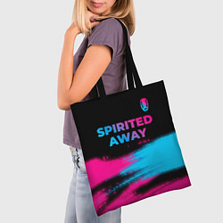 Сумка-шопер Spirited Away - neon gradient: символ сверху, цвет: 3D-принт — фото 2