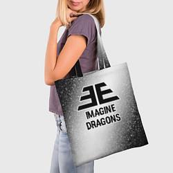 Сумка-шопер Imagine Dragons glitch на светлом фоне, цвет: 3D-принт — фото 2