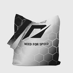 Сумка-шопер Need for Speed glitch на светлом фоне, цвет: 3D-принт