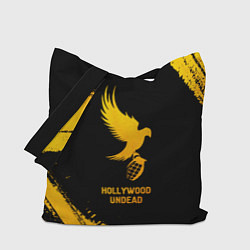 Сумка-шопер Hollywood Undead - gold gradient, цвет: 3D-принт