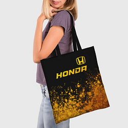 Сумка-шопер Honda - gold gradient посередине, цвет: 3D-принт — фото 2